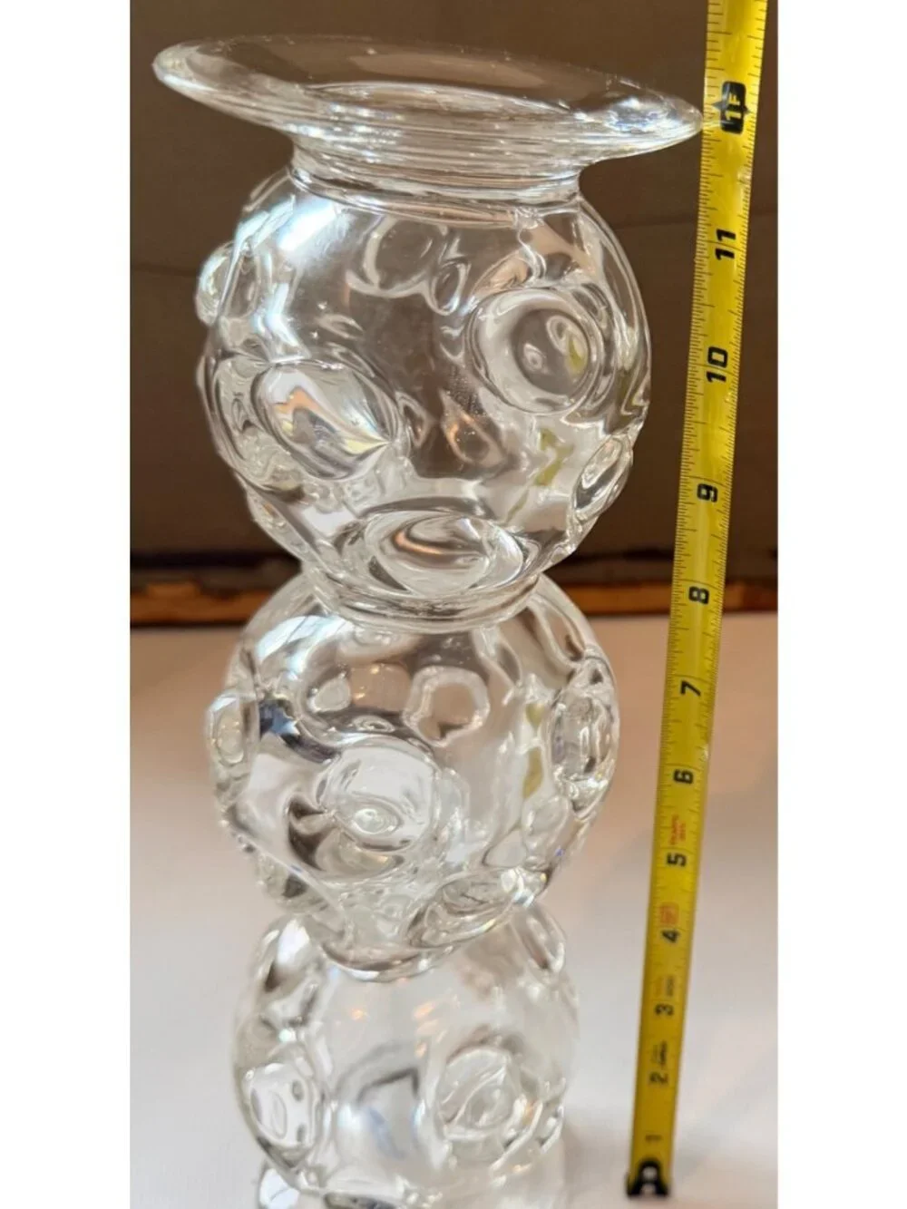 Vintage Everyware Mexico Glass Candlestick 12.5